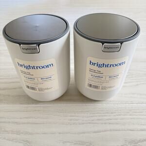 Brightroom Small Stainless Desktop Wastebasket – Swing Top Lot Oof 2